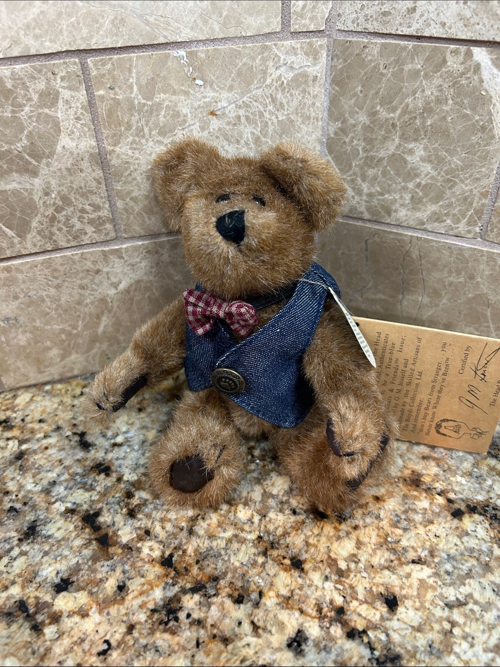 Boyds Bears stuffed animal vintage 1996 collectible, model Raeburn, 7”, EUC - Picture 7 of 7